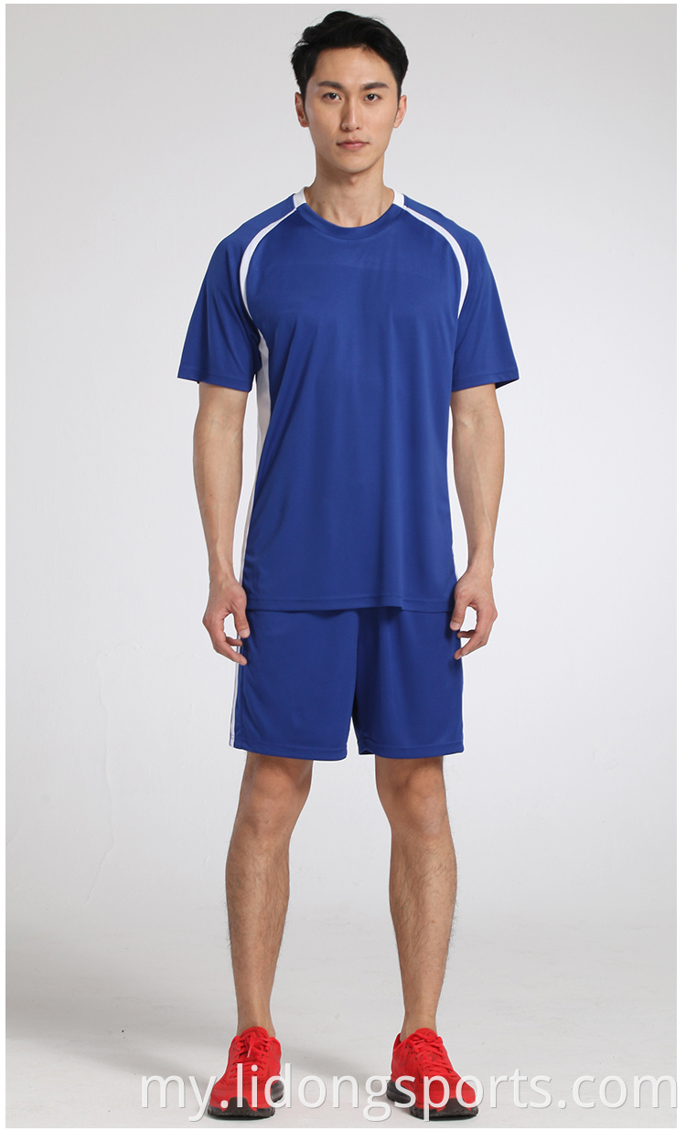 Soccer Team Uniform အမျိုးသားဂျာစီများသည် Custom ဘောလုံးရှေးကိုလက်ကားလုပ်ကြံခံရ